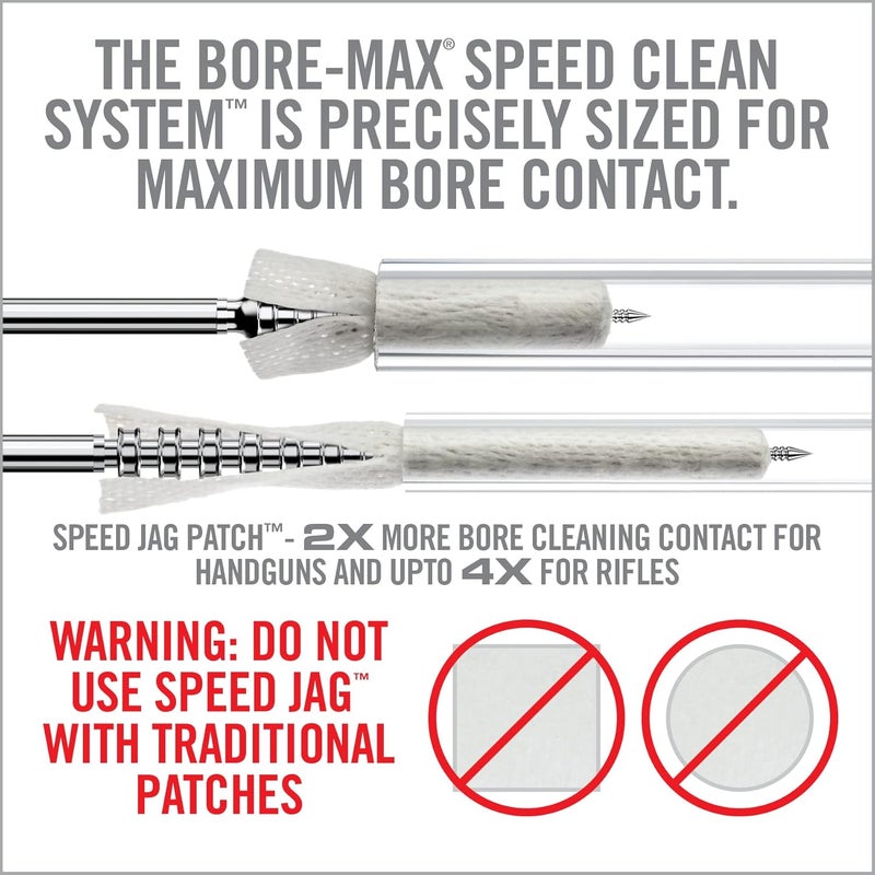Real Avid Bore Max Speed Jags and Patches Multi Cal Pack – 10 Jags and 500 Patches for Faster Bore Cleaning with Deeper Surface Contact and Long Lasting Nickel Plated Fit for Handgun & Rifle Calibers - Image 5